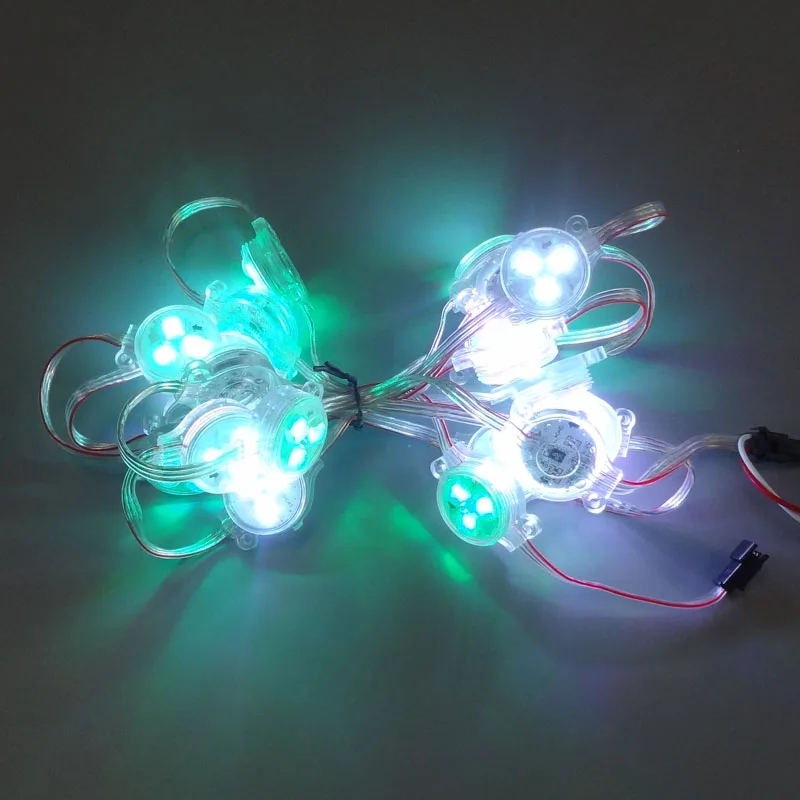 30 мм 3 светодиода rgb pixel DMX512 led module light 5050 SMD RGB LED Module светодиода/модуля 20 модулей/string