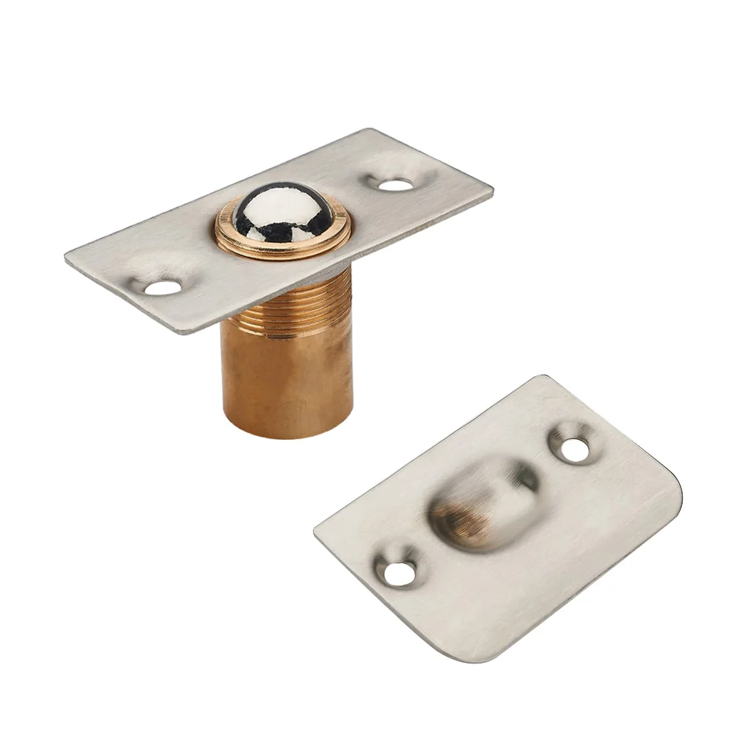 Adjustable Roller Ball Door Spring Catch Lock Internal Latch Stainless Steel Room Cabinet Gate Door