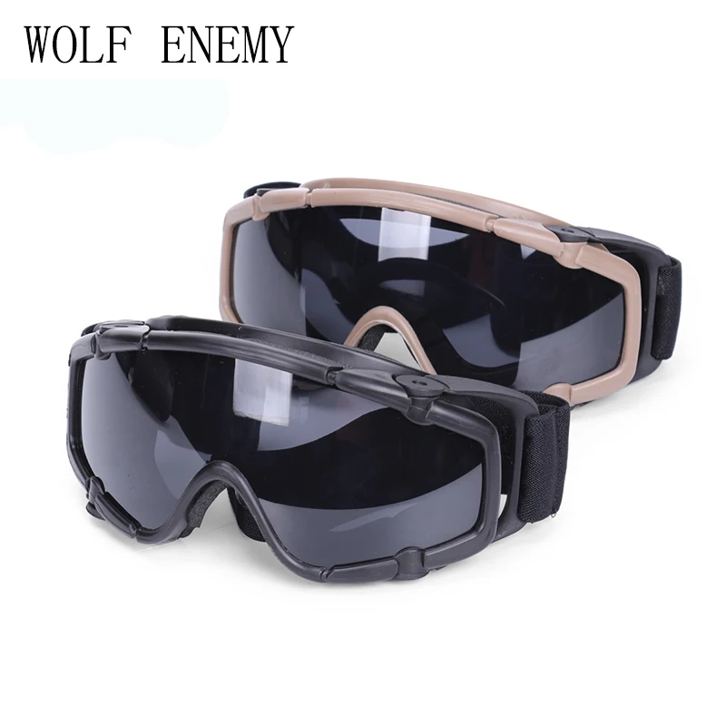 Тактические очки с вентилятором очки страйкбол Анти-туман прочный нейлоновая защитный бандаж для пейнтбола открытый охотничий механизм BK/DE Особенности