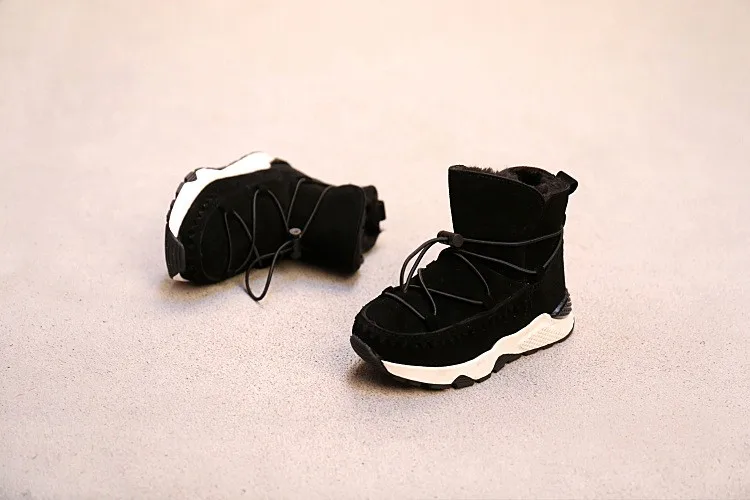 Г. Русские толстые теплые зимние детские ботинки модные кроссовки с эластичным поясом для мальчиков и девочек, детская хлопковая обувь для мальчиков и девочек