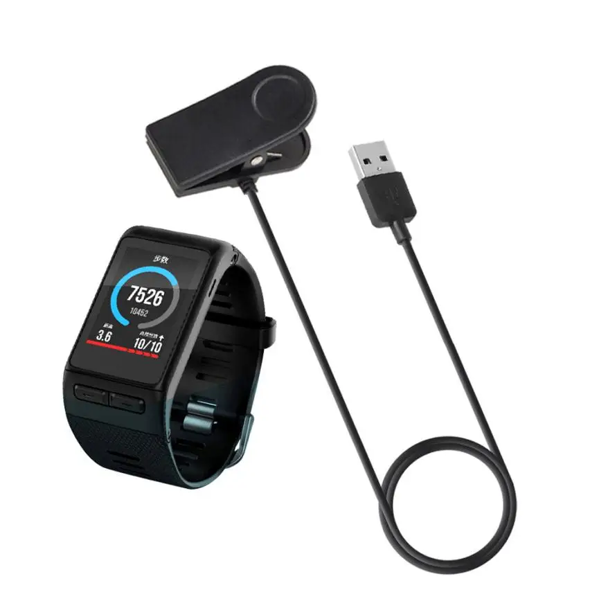 Хорошая 1 м USB зажим зарядки Колыбель кабель зарядное устройство для Garmin VivoActive HR Смарт часы 21 июля