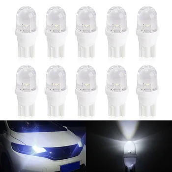 

10pcs Xenon White T10 168 194 2825 W5W LED Bulbs For Parking Position Lights or License Plate Lights
