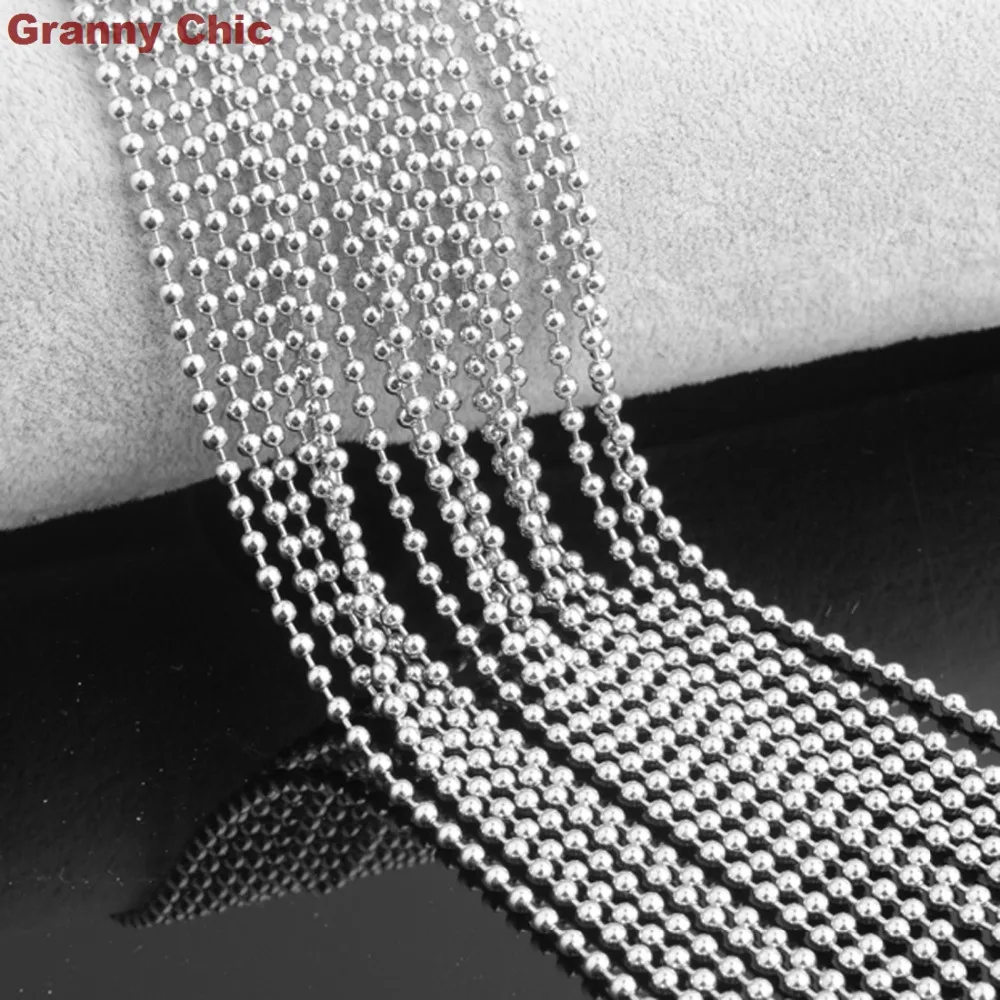 50 шт. цепочка из нержавеющей стали 1 5 мм 16 30 дюймов|chain necklace|wholesale jewelryjewelry necklace |