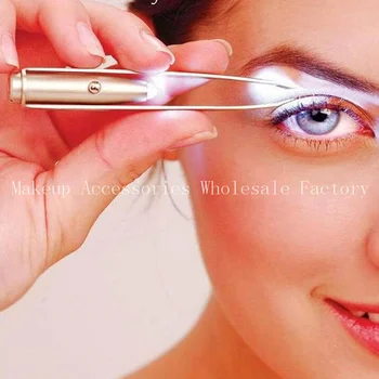 

10pcs Make Up Led Light Eyelash Eyebrow Tweezers Hair Removal Tweezer Face Hair Remover Stainless Steel Eyebrow Tool