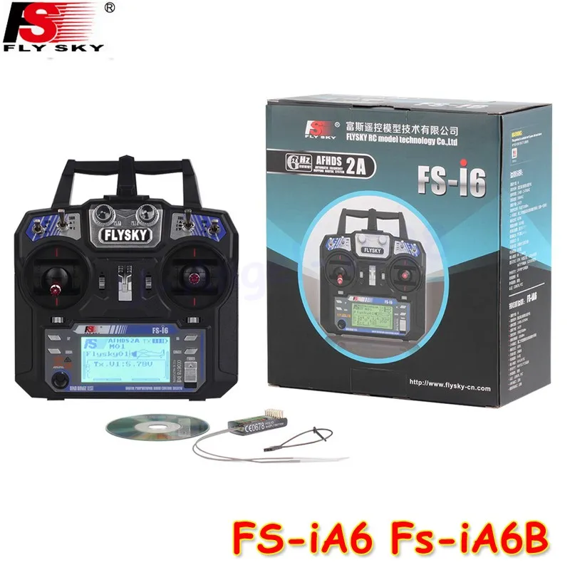 

FlySky FS-i6 2.4G 6CH AFHDS RC Transmitter With FS-iA6 FS-iA6B Receiver for Airplane Heli UAV Multicopter Drone