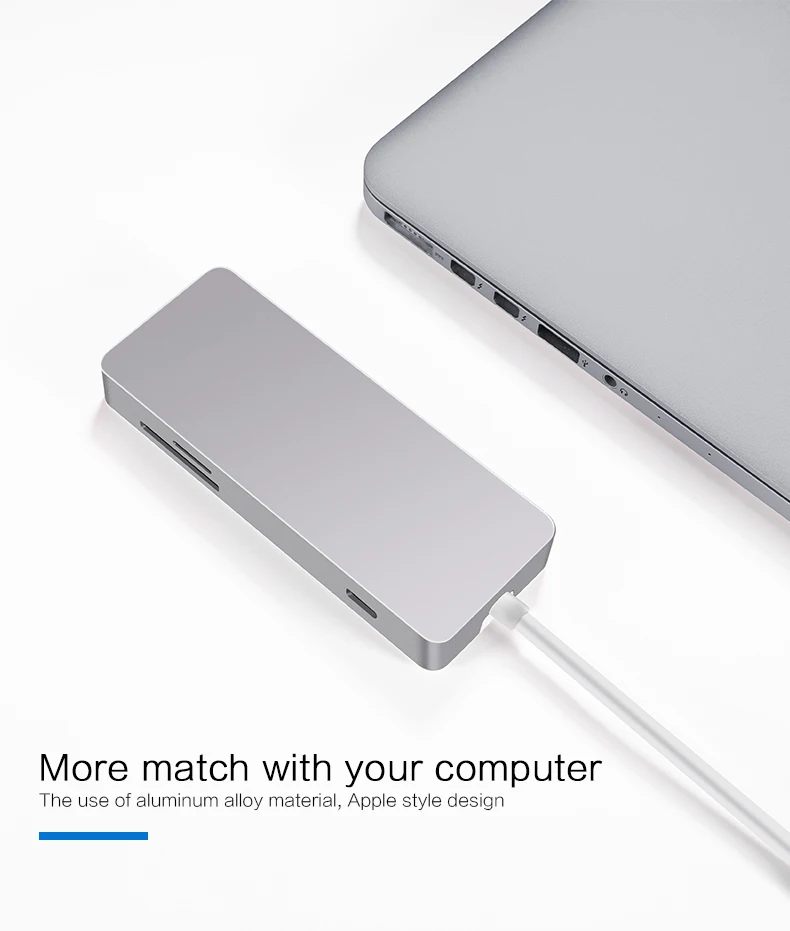  Thunderbolt 3 Dock USB HUB Type-c to HDMI Ethernet RJ45 Adapter Multi USB 3.0 USB C Charge TF SD Ca
