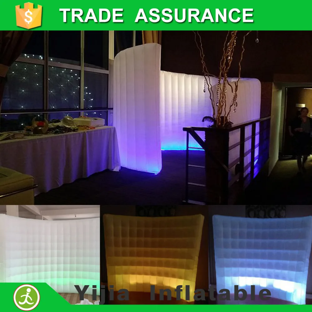 2pcs white 10ft*8ft curve wall photo booth background inflatable spiral wall inflatable wallsin