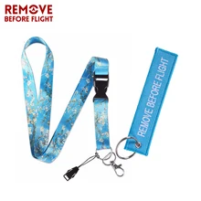 Синий автомобильный брелок, ремешок, удаляемый перед полетом, брелоки, цветочный ремешок для автомобиля, мотоцикла, брелоки, подарки на Рождество