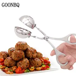 GOONBQ 1 шт. мяч мяса плесень Нержавеющая сталь фрикадельки Maker новичок фрикадельки Maker мясо, рыба шар формы поделки риса мяч машина