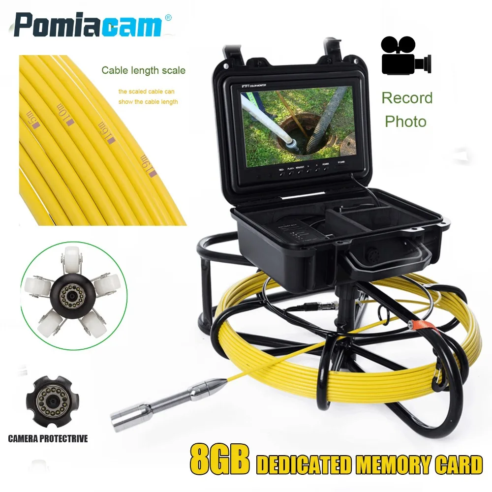 WP9600 30 м 98FT кабельная канализационная труба прямая инспекция видео камера сливная