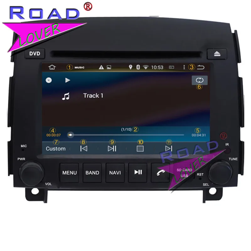 Discount Roadlover Android 8.0 Car DVD Player Radio For Hyundai Sonata NF YU Xiang 2006- Stereo GPS Navigation Automagnitol Two Din Video 3