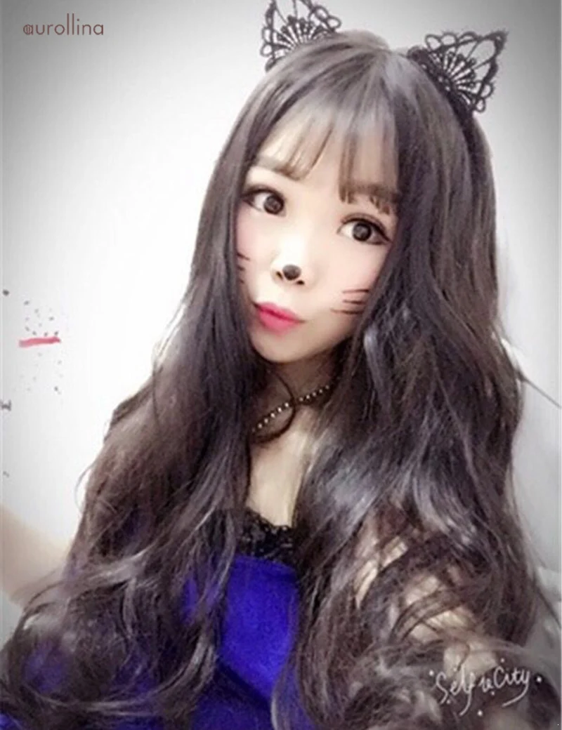 Sexy Adult Woman Flirting Innocent Headband Lace Hollowout Cat Ear Catwoman Kitten Ear Cute Hairband (9)
