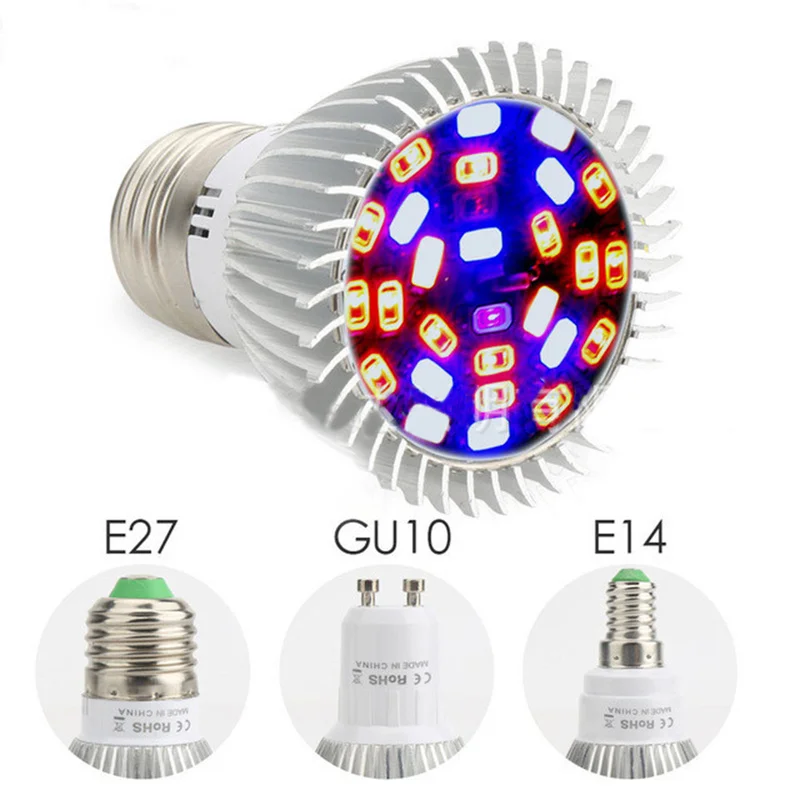 

1pcs Full Spectrum Led Grow Light E27 GU10 MR16 220V Led Growing Lamp for Flower Plant Hydroponics System Aquarium Led Lighting