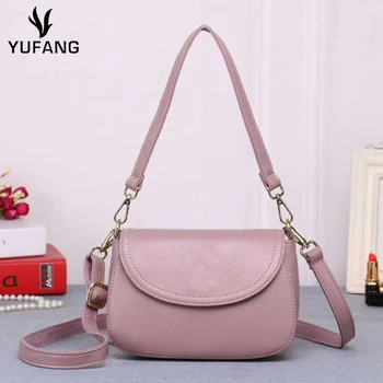 

YUFANG Women Messenger Bag Genuine Leather Ladies Sling Bag Fashion Woman Mini Bag Bucket Designer Shoulder Bag Ladies Handbags