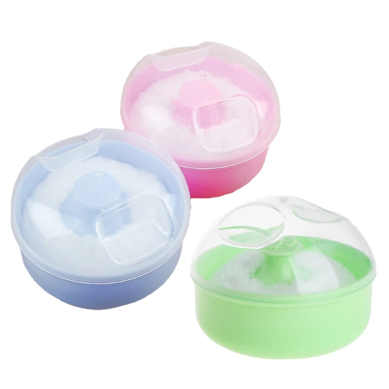 

Perfect Baby Soft Face Body Cosmetic Puff Sponge Bath Powder Container Box Case Random Color