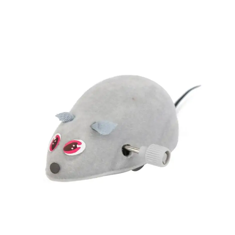 Горячая заводная мышь игрушка для кошки собаки животные милые плюшевые крысы механические движения крысы для домашних животных котенок