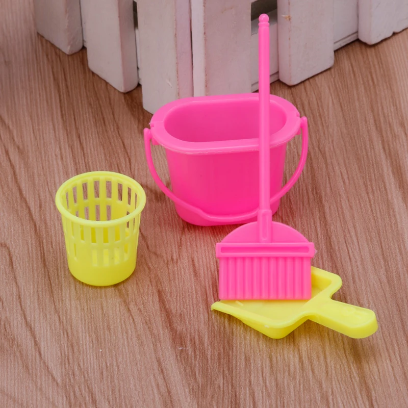 

4Pcs Home Furniture Furnishing Cleaning Cleaner Kit For Cute Doll House Set