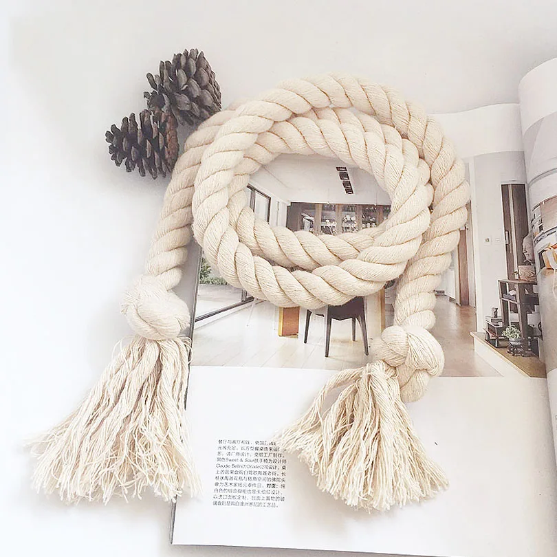 

Sinogem Home Decoration Window Curtain Bandage Accessories Hand Knitting Solid Curtain straps Home Curtain Bandage One Piece