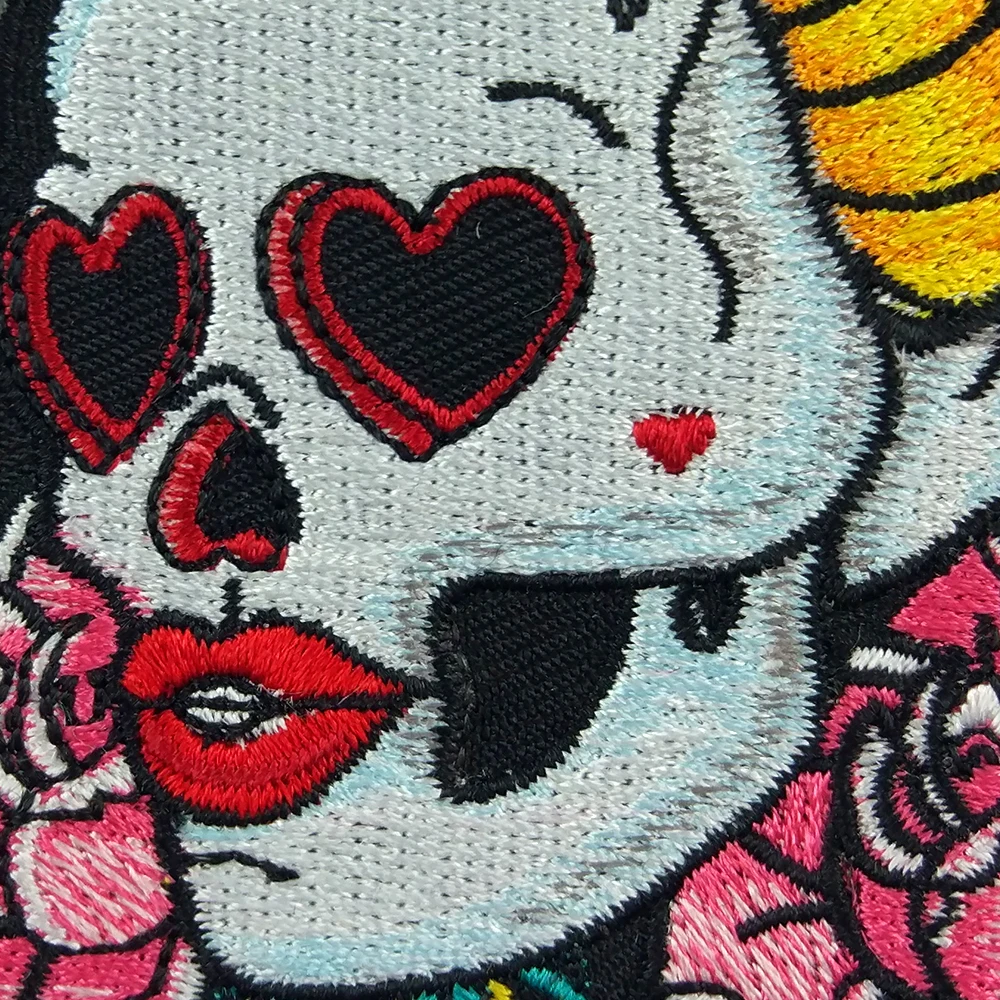 Нашивки с цветочной аппликацией Love Eyes для одежды аппликации мотоциклистов