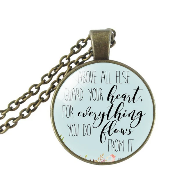 bible verse necklace above