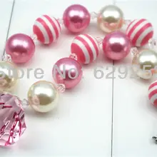 10 шт. в партии Новое поступление смешанный тростника Большие шарики коренастый жевательная резинка акрил ожерелье для детей cb008