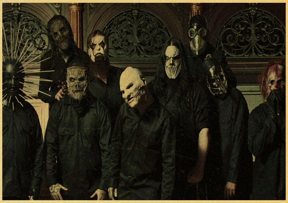 Slipknot тяжелый металл постер музыкальной группы печать на крафтовой бумаге плакат спальня Паб Бар настенный декоративный плакат для рок-группы - Цвет: A071