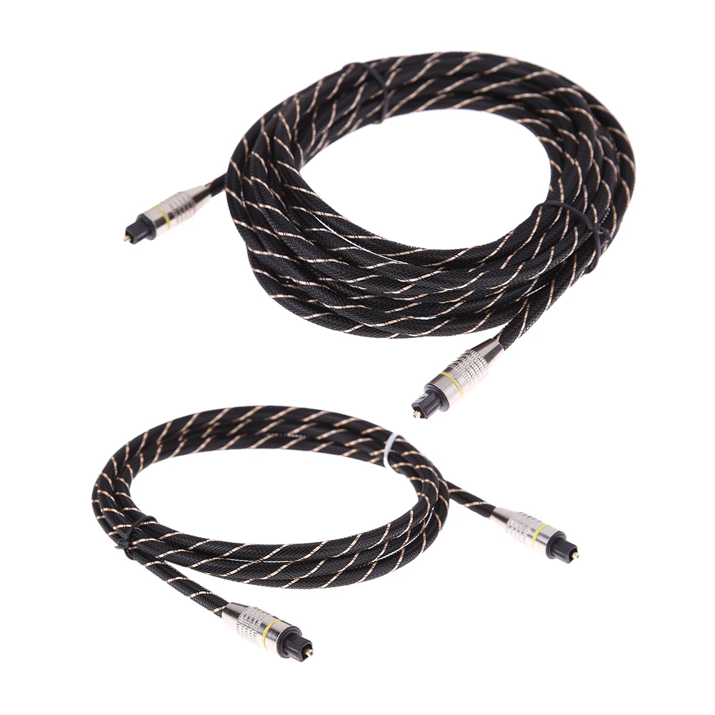 1.5m/5m OD 6.0 Digital Optical Audio Cable Fiber Optical Cable Toslink Audio Cable Extension Cord Nylon Braided for CD DVD 