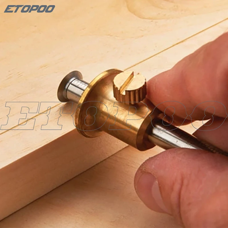 

DIY 5Inch 120mm copper stainless steel line drawing scribing woodworking drawing machine, carpenter scribe ,carving wood tools