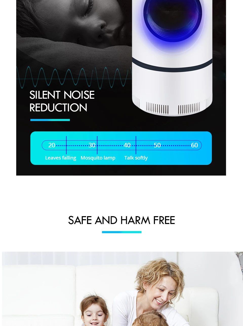 EeeToo USB Electric Mosquito Killer Lamp Photocatalysis Mute 5V Anti Mosquito Trap LED Night Light Lamp Bug Zapper Insect Killer (9)