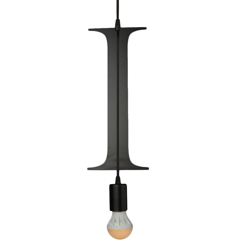 Новинка простой железный букв комбинации N-Z подвесной светильник светодиодный E27 современный Лофт подвесной светильник для restautant магазин кафе бар