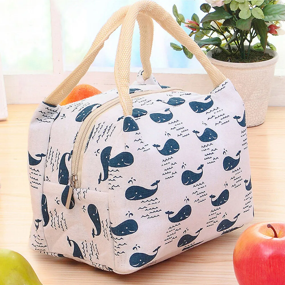 

OCARDIAN 2018 Waterproof Lunch Bags Insulation Package Portable waterproof Canvas Lunch bag Thermal Lunch Picnic Bag for Women