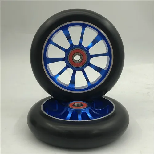 2PCS 110mm Good Quality Stunt Scooter Wheel With High Elastic PU Aluminum Alloy Hub 608 ABEC-9 Bearings 88A Roller Skates Wheel