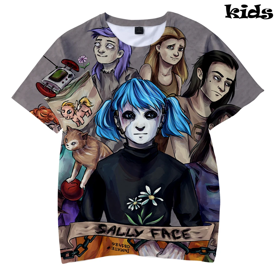 

Frdun Tommy Sally face 3D Print Kids Cool Short Sleeve T-shirt Cool 2019 Summer Fashion Harajuku Boys and Girls Casual T-shirt