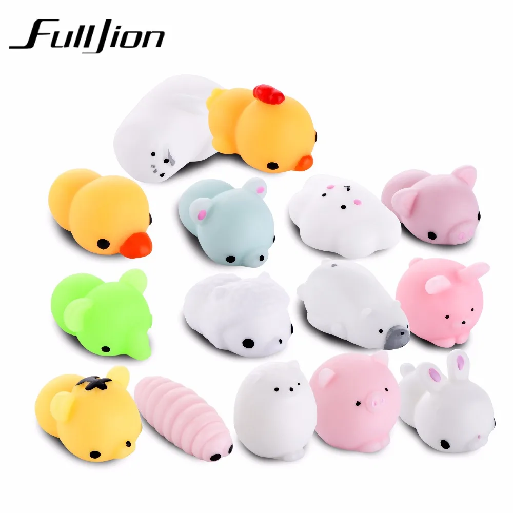 Fulljion Squishy Cat Mochi Antistress Toys Kawaii Stress Relief Cute Funny Animals Squeeze ...