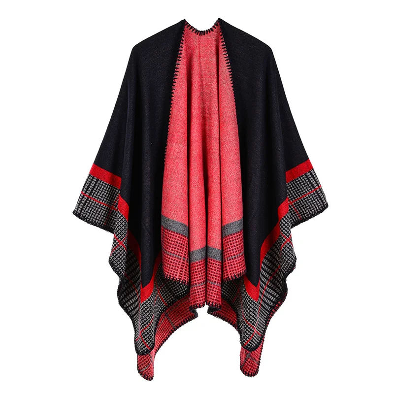 Aorice RS077 для женщин в полоску маленький квадратный имитация кашемира Зонт плащ основы накидка шаль