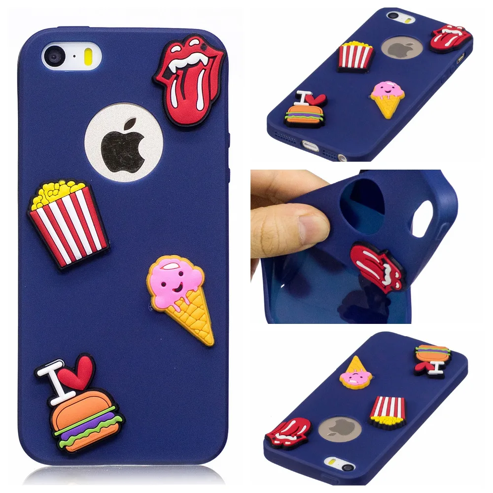 Fashion Cute Case on the for iphone 5 5S 5G Soft Silicone Back Cover