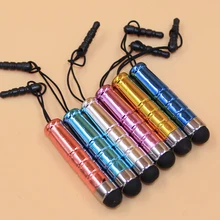 

Portable 100pcs/lot Stylus Pen With Lanyard for Touch Screen Pen Mobile Phones Tablet Universal Pens Stationery Material