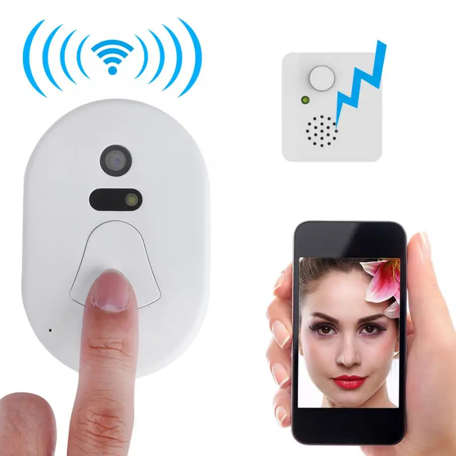 

2.4G Smart RF Wireless Ring Doorbell WiFi Visual Camera Phone Doorbell Anti-theft Alarm Home Security Safe Wireless Door Bells