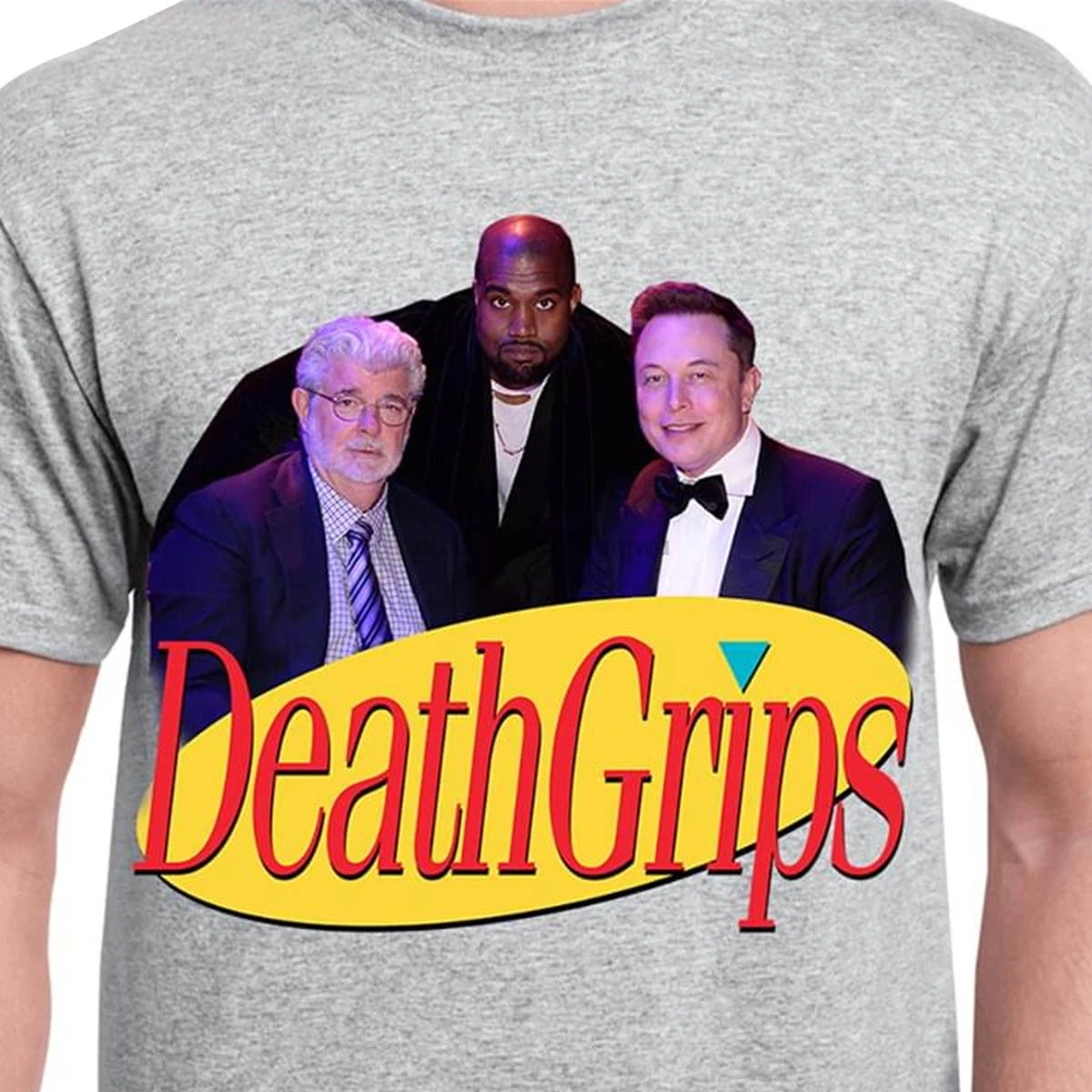 Футболка Seinfeld Death Грипсы спортивная серая хлопковая Мужская футболка поставщик