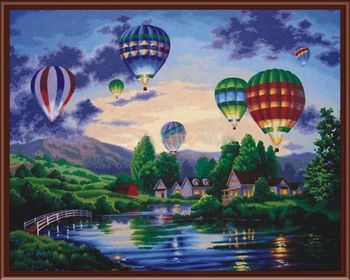 

frameless Pictures Painting By Numbers Digital Oil Painting On Canvas Home Decoration 40x50cm-hot air balloon E169