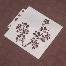 Plum Flower Stencils for DIY Scrapbooking Plastic Handmade Template Photoalbum Diary Decor Painting Drawing Spray Tools Card round circle dot pattern stencil for diy scrapbooking plastic spray drawing painting tool photoalbum decor hollow ruler template