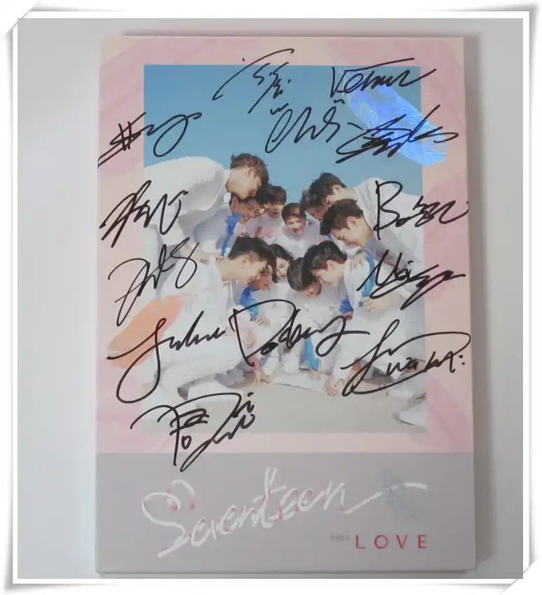 Seventeen Autographed Signed 2016 1st Album First Love Letter Cd Love Version 05 2016 Album Love Love Albumalbum Seventeen Aliexpress