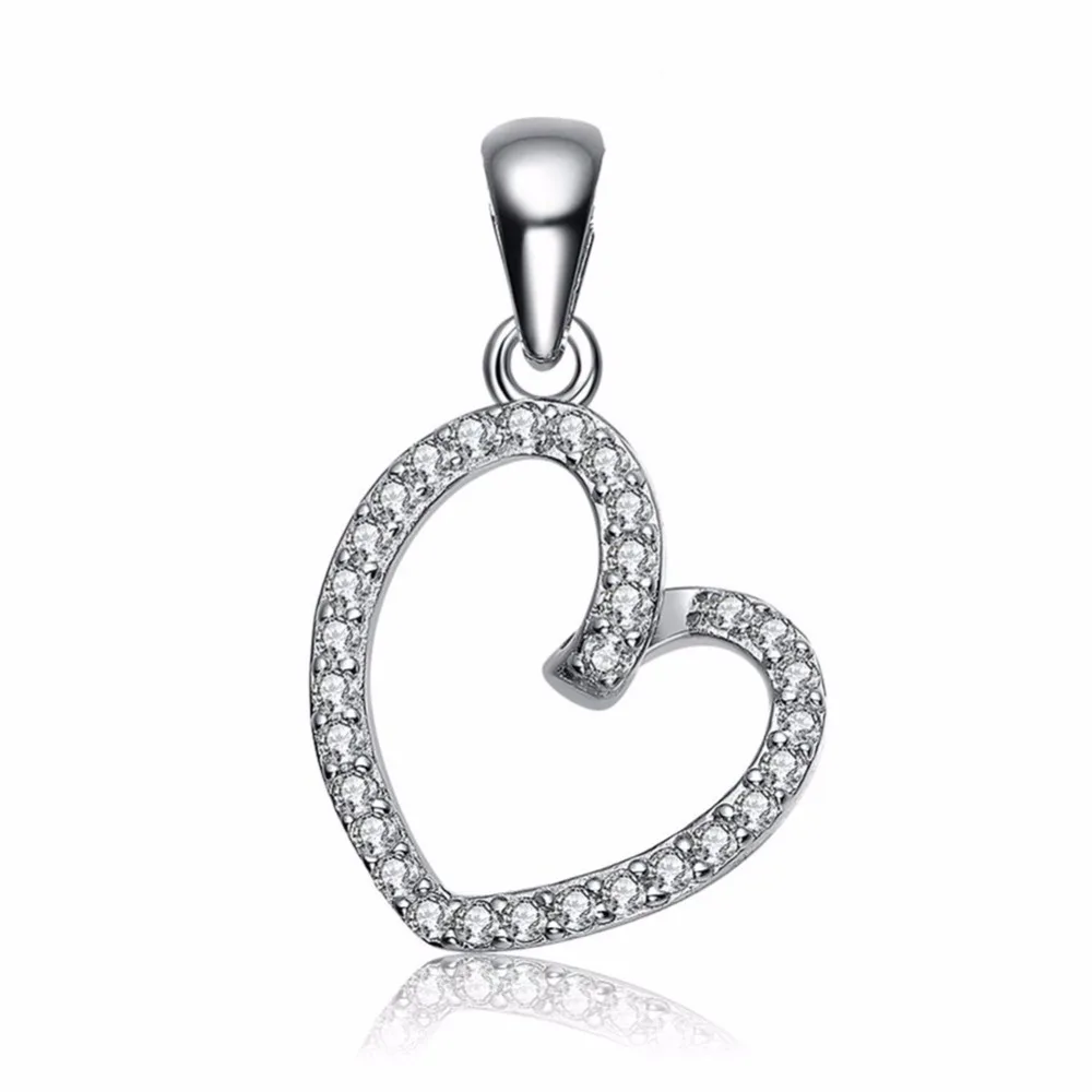 Aceworks Heart Hollow Pendant 925 Sterling Silver Jewelry Pendants with