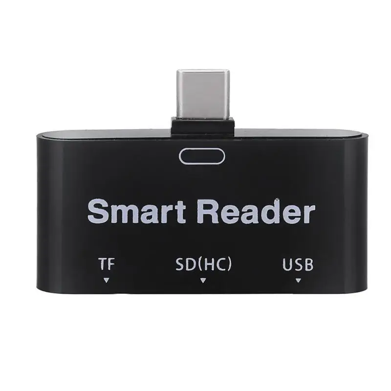 Mini 3 в 1 type-C USB 3,0 OTG SD/TF расширитель карты смарт-кардридер адаптер высокоскоростной Тип C устройство для чтения карт памяти