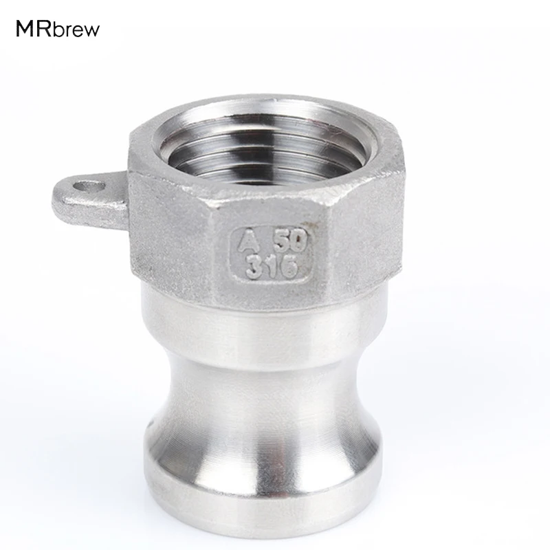 

New Stainless 316 Camlock Coupling A Type 1/2" Female NPT Wrench Type Fast Joint