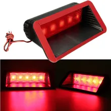 Универсальный 12 В автомобиля 5 LED Предупреждение задний хвост 3rd стоп противотуманных фар высокая гора лампы красный