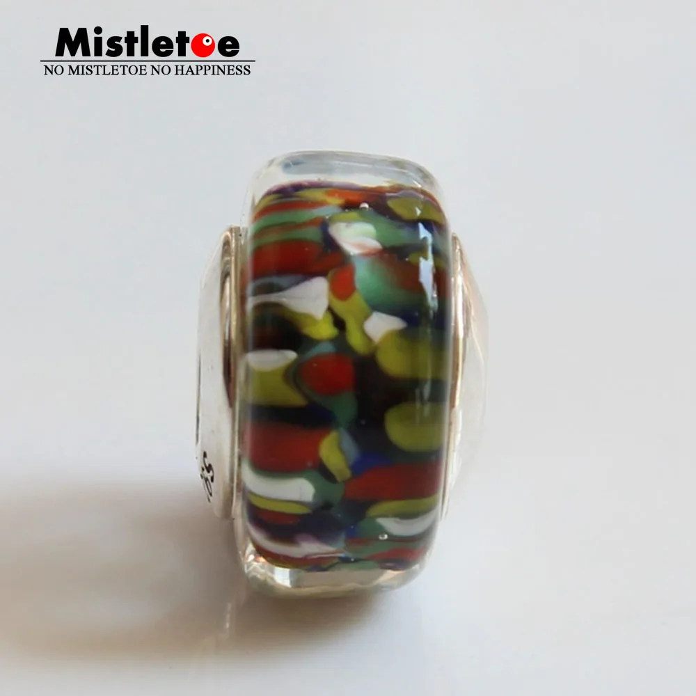 

Mistletoe 925 Sterling Silver Murano Glass Charm Bead Fit European Troll & Pan Bracelet Jewelery