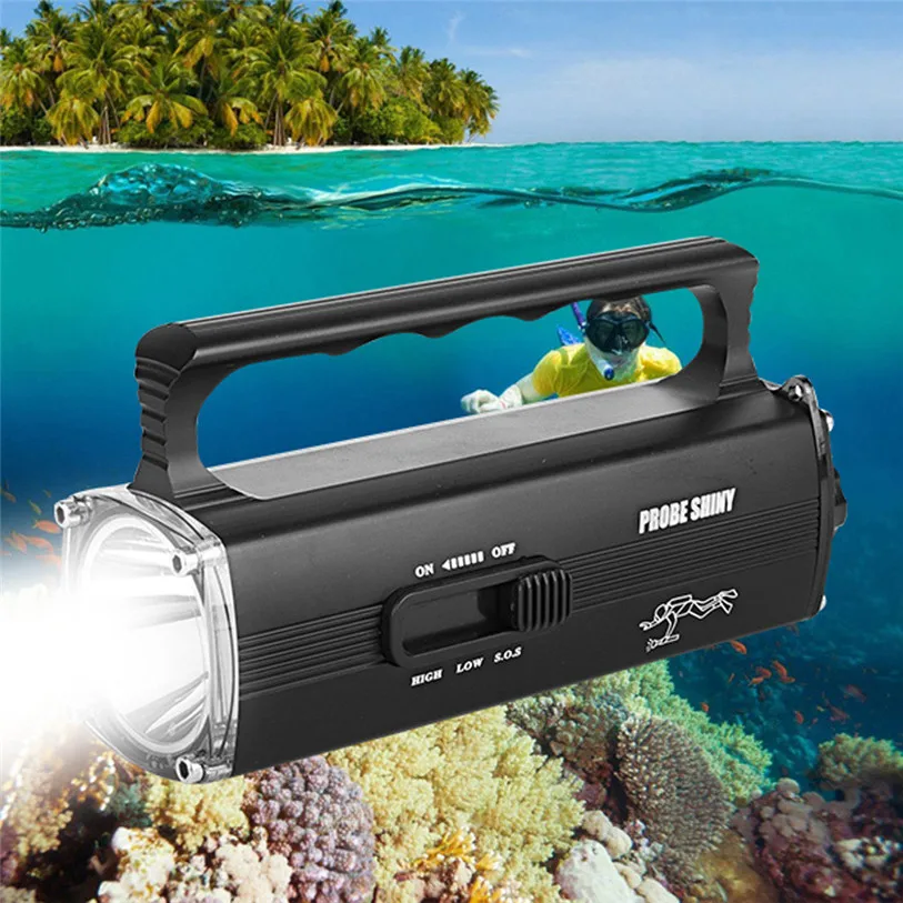 

New 8000LM XM-L2 T6 Scuba Diving Underwater 100M Flashlight Torch Waterproof Cycling Bike Accessories Top Quality Jane 8