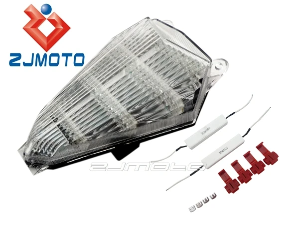 

Motorcycle Clear Integrated LED Tail Light Signals For Yamaha YZF R6 2006 2007 Tail Light