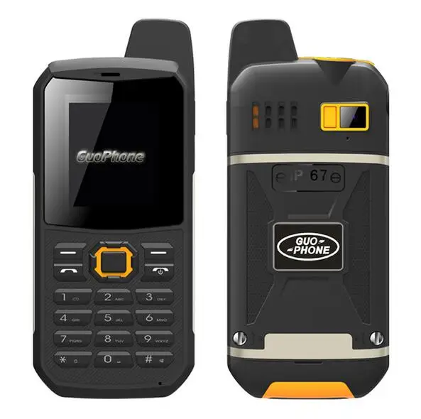 Guophone V1 Russian Arab keyboard IP67 waterproof shockproof support Intercom flashlight FM MP3 Cellphone with Walkie